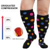 PUTUO Wide Calf Compression Socks: Plus Size Graduated Compression Stockings for Men Women Large Compression Sock for Support Flight Travel Pregnancy Edema Nurses Seniors 20-30 mmHg XXL 3Pairs view 3