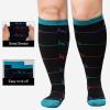 PUTUO Wide Calf Compression Socks: Plus Size Graduated Compression Stockings for Men Women Large Compression Sock for Support Flight Travel Pregnancy Edema Nurses Seniors 20-30 mmHg XXL 3Pairs view 4