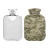 Digital Camouflage Hot Water Bottle with Soft Velvet Cover Hot Water Bag for Pain Relief Hot and Cold Compress Body Bed Warmer 1L view 2