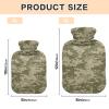 Digital Camouflage Hot Water Bottle with Soft Velvet Cover Hot Water Bag for Pain Relief Hot and Cold Compress Body Bed Warmer 1L view 3