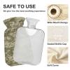 Digital Camouflage Hot Water Bottle with Soft Velvet Cover Hot Water Bag for Pain Relief Hot and Cold Compress Body Bed Warmer 1L view 4