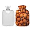 ODAWA Balls Hot Water Bottle with Soft Velvet Cover Hot Water Bag for Pain Relief Hot and Cold Compress Body Bed Warmer 1L view 2