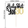 1Pc Holy Shit You are 30 Cake Topper Glitter Funny 30th Birthday Cake Pick for Happy 30th Cheers to 30 Years Old Birthday Party Cake Decorations Supplies view 2