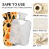 Halloween Cats Pumpkin Hot Water Bottle with Soft Velvet Cover Hot Water Bag for Pain Relief Hot and Cold Compress Body Bed Warmer 1L view 4