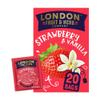 London Fruit & Herb Strawberry & Vanilla Tea, 20 Teabags  Caffeine-Free Herbal Infusion with Sweet Strawberry and Creamy Vanilla (Pack of 6) view 1