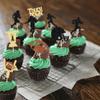 24Pcs Rugby Ball Cupcake Toppers Glitter Trophy American Football Cupcake Picks Touchdown Player Cake Decorations for Super Bowl Rugby Sports Theme Baby Shower Kids Birthday Party Supplies view 4