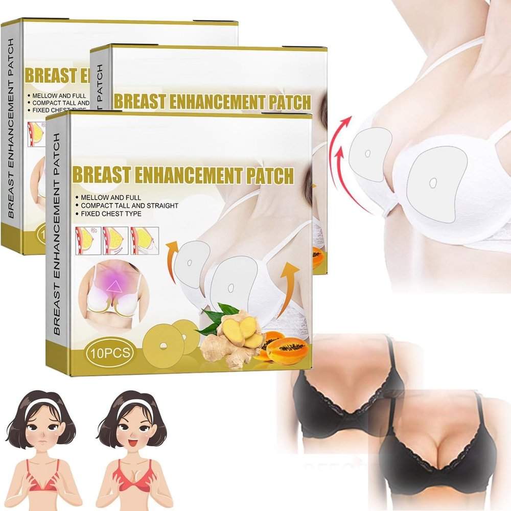 Breast Enhancement Patch,2024 New Ginger Breast Enhancement Patches,Breast Enhancement Upright Lifter Enlarger Patch,Breast Firming Patch for Improve Sagging (3 Box)