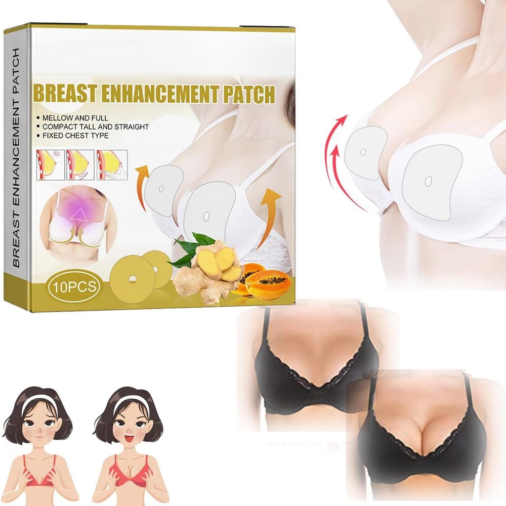 Breast Enhancement Patch,2024 New Ginger Breast Enhancement Patches,Breast Enhancement Upright Lifter Enlarger Patch,Breast Firming Patch for Improve Sagging (1 Box)