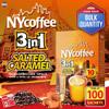 SOL 100pk Bulk NY 3-in-1 Coffee Sachets, Salted Caramel Flavour Case Pack Includes 10 x 10 Individually Wrapped Instant Sticks, Convenient and Portable, Perfect for Home, Office, or Travel view 2