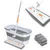 2024 Newest Large Flat Mop,360 Freely Rotating Mop Head, Large Flat Mop and Bucket System, Large Flat Mops for Floors, Corner, Window,White Bucket+White Mop +6 Rag view 1