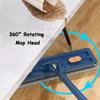 2024 Newest Large Flat Mop,360 Freely Rotating Mop Head, Large Flat Mop and Bucket System, Large Flat Mops for Floors, Corner, Window,Blue Bucket+Blue Mop +6 Rag view 4