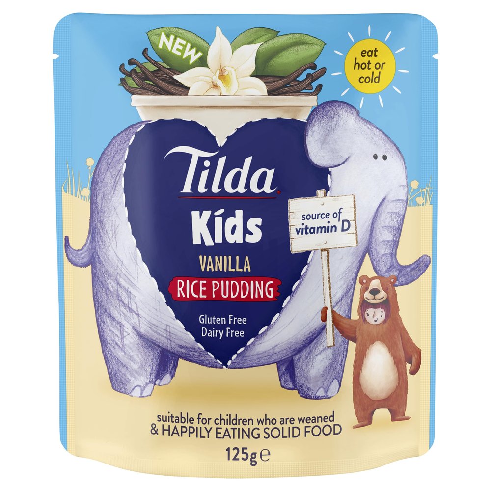 Tilda Kids Vanilla Rice Puding 125g (Pack of 9)
