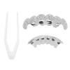 Electroplated Hip Hop Denture Set, Reusable Halloween Style Tooth Decoration, Cosplay Denture, Personalized Wearable Denture Bracket, For Holiday Style, Personalized Dress Up view 1