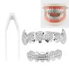 Electroplated Hip Hop Denture Set, Reusable Halloween Style Tooth Decoration, Cosplay Denture, Personalized Wearable Denture Bracket, For Holiday Style, Personalized Dress Up view 3