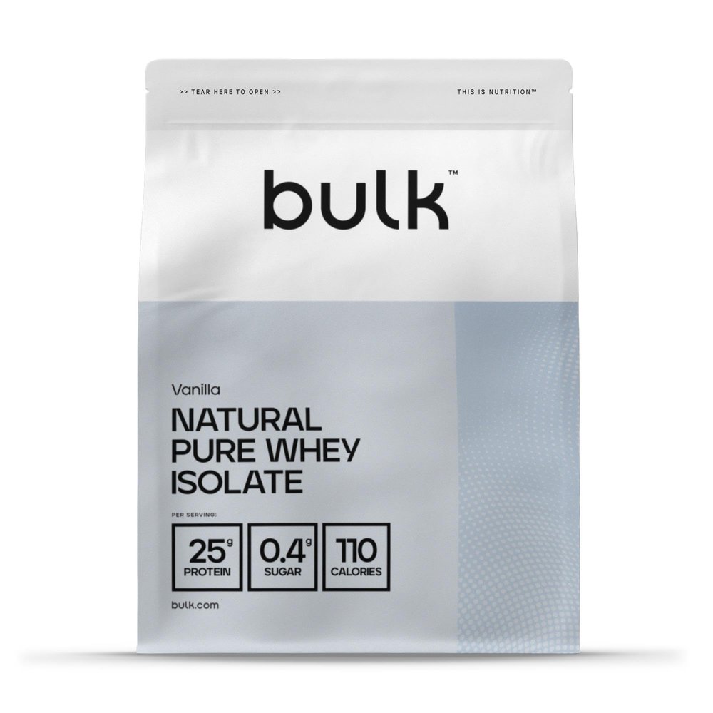 Bulk Natural Pure Whey Protein Isolate, Sweetened With Stevia, Vanilla, 1 kg
