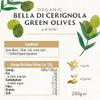Biona Organic Bella di Cerignola Olives in Brine 280g, Pack of 5 - Handpicked in The Italian Region of Cerignola - Whole Green Olives - Succulent & Vibrant - Preserved in Brine view 2