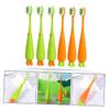POPETPOP 6pcs Boy Girl Toothbrush Soft Bristle Ergonomic Design Cute Carrot Radish Theme Manual Toothbrush for Boy Girl Promotes Healthy Oral Habits view 4