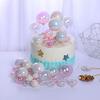 27 Pcs Mini Balls Cake Topper Faux Pearl Balls Cake Picks Cupcake Insert Topper Bubble Baking Cake Decoration for Wedding Birthday view 2