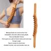 Honiwu Gua Sha Stick, 45cm/17.72in Body Gua Sha, Wooden Roller Stick Massager, 20 Beads Wooden Massage Tool for Back, Belly, Shoulder view 2