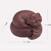 Fu pig tea pet-Creative pig tea pet Chinese celadon purple mud glaze good luck home decoration tea accessories gifts view 2