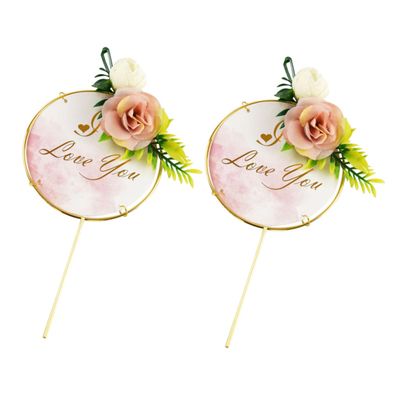 6 pcs cake insert Cupcake Party Picks cake Decoration for Valentines weeding cupcake Picks silhouette cocktail picks heart decor Cake Topper lovers non-woven fabric props romantic