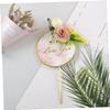 6 pcs cake insert Cupcake Party Picks cake Decoration for Valentines weeding cupcake Picks silhouette cocktail picks heart decor Cake Topper lovers non-woven fabric props romantic view 2