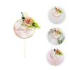 6 pcs cake insert Cupcake Party Picks cake Decoration for Valentines weeding cupcake Picks silhouette cocktail picks heart decor Cake Topper lovers non-woven fabric props romantic view 4