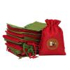 Harilla Advent Calendar Candy Gift Bag, Advent Calendar Bags for Fireplace, Red and Green Small view 4