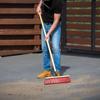 KADAX Push Broom with Wooden Handle, Wide Head and Long Stiff Bristles, Outdoor Broom for Sweeping Driveways, Sidewalks and Garage Floors (Red, 40 cm) view 3