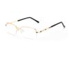 RICCIE Progressive Multifocal Anti-Blue Light Men's Reading Glasses, Aspheric Resin Lenses Outdoor HD Photochromic Sunglasses/UV400,Gold,+2.0 view 1