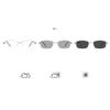 RICCIE Progressive Multifocal Anti-Blue Light Men's Reading Glasses, Aspheric Resin Lenses Outdoor HD Photochromic Sunglasses/UV400,Gold,+2.0 view 3