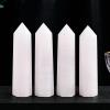 AtkitS Natural Tower Pink Calcite Gemstone Point Polished Healing Stone Crystal Obelisk Wand Stone Room Decor view 4