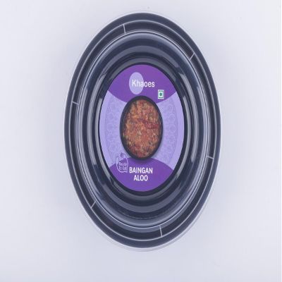 Khaoes Ready to Eat Baingan Aloo Instant Baingan Aloo with No Added Preservative and Colours (Item Weight : 53 gr,Pack Of 1)