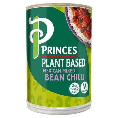 Princes Plant-Based Mexican Mixed Bean Chilli 392 g (Pack of 6)