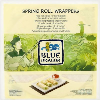 Blue Dragon Spring Roll Wrapper (Pack of 3) | Gluton Free | Rice Paper Wrappers | Tapioca Starch | Authentic Asian Flavors | Gourmet Cooking