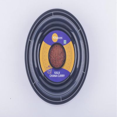 Khaoes Ready to Eat Kala Chana Curry Instant Kala Chana Curry with No Added Preservative and Colours (Item Weight : 89 gr,Pack Of 1)