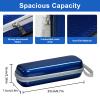 TUNYINSH Travel Case for Oral-B/Oral-B Pro/Phlips Sonicare Electric Toothbrush with 2pcs Toothbrush Heads Cover Cap, Portable Hard Protective Storage Bag with Accessories Storage (Blue) view 2