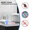 TUNYINSH Travel Case for Oral-B/Oral-B Pro/Phlips Sonicare Electric Toothbrush with 2pcs Toothbrush Heads Cover Cap, Portable Hard Protective Storage Bag with Accessories Storage (Blue) view 4