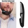 ANKROYU Folding Mustache Combs for Men, Beard Styling Comb, Portable Fine Teeth Beard Comb, Pocket Fine Tooth Hair Comb, Beard Folding Comb, for Travel Office Daily Life view 2