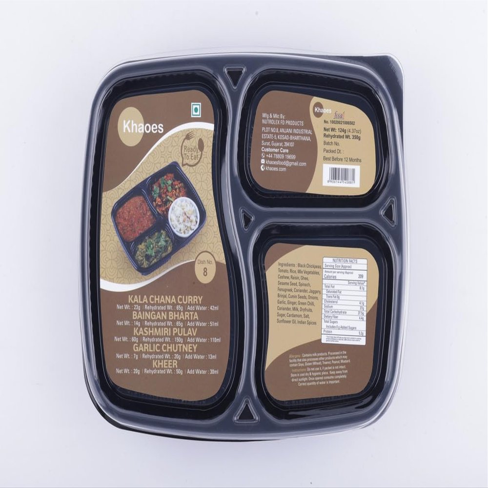 Khaoes Ready to Eat Dish 8 Instant Dish 8 with No Added Preservative and Colours (Item Weight : 124 gr,Pack Of 1)