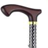 Walking Stick Foldable Canes with Wooden Handle Crutches 5 Adjustable Height Levels for Men Women Arthritis Seniors Disabled and Elderly Mobility Cane with 3 Legs Non-Slip Base in Pink Max.120kg view 4