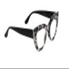 Fads & Fashions Cat Eye Bold Funky Thick Framed Reading Glasses Woman's in 4 Colours Spring Hinges Scratch Resistant Lenses DX98 (Grey Leopard with Shiny Black Temples, +2.0) view 1
