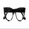 Fads & Fashions Cat Eye Bold Funky Thick Framed Reading Glasses Woman's in 4 Colours Spring Hinges Scratch Resistant Lenses DX98 (Grey Leopard with Shiny Black Temples, +2.0) view 3
