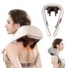 5D Neck & Shoulder Massager with Heat - Portable Kneading Massager for Pain Relief & Comfort - Brown view 1