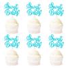 Ercadio 24 Pack Sweet Baby Cupcake Toppers Blue Glitter Sweet Baby Cupcake Picks Sweet Baby Cupcake Decorations for Baby Shower Kids Birthday Theme Party Cake Decoration Supplies view 1