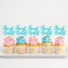 Ercadio 24 Pack Sweet Baby Cupcake Toppers Blue Glitter Sweet Baby Cupcake Picks Sweet Baby Cupcake Decorations for Baby Shower Kids Birthday Theme Party Cake Decoration Supplies view 3