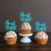 Ercadio 24 Pack Sweet Baby Cupcake Toppers Blue Glitter Sweet Baby Cupcake Picks Sweet Baby Cupcake Decorations for Baby Shower Kids Birthday Theme Party Cake Decoration Supplies view 4