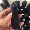 EFLAL Blue Sand Stone Point Single-Ended Pagoda Gem 1 Piece Beautiful Crystal crystal stone view 1