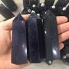 EFLAL Blue Sand Stone Point Single-Ended Pagoda Gem 1 Piece Beautiful Crystal crystal stone view 2