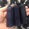 EFLAL Blue Sand Stone Point Single-Ended Pagoda Gem 1 Piece Beautiful Crystal crystal stone view 4